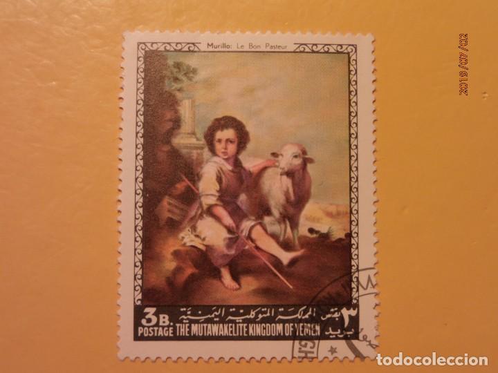 Sellos: YEMEN - PINTURA - EL BUEN PASTOR (MURILLO).