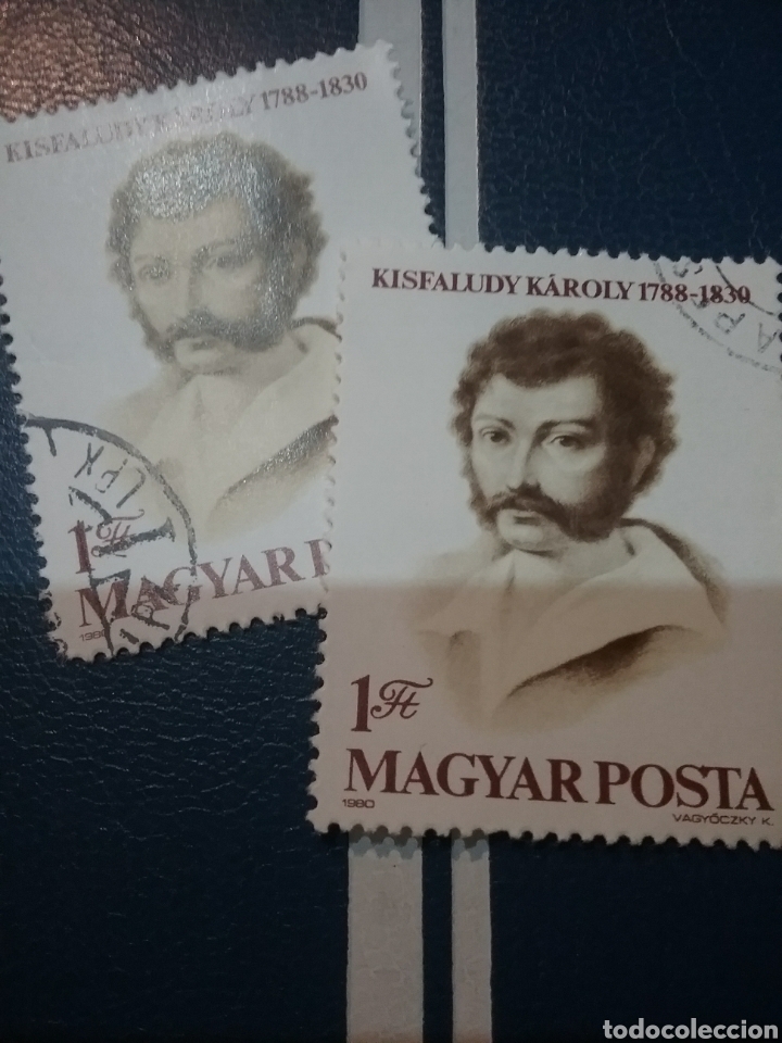 Sellos: Sellos Hungr&iacute;a (Magyar P.) mtdos/1980/CL Aniv. nacimiento Karoly/dramaturgo/novelista/arte/famoso