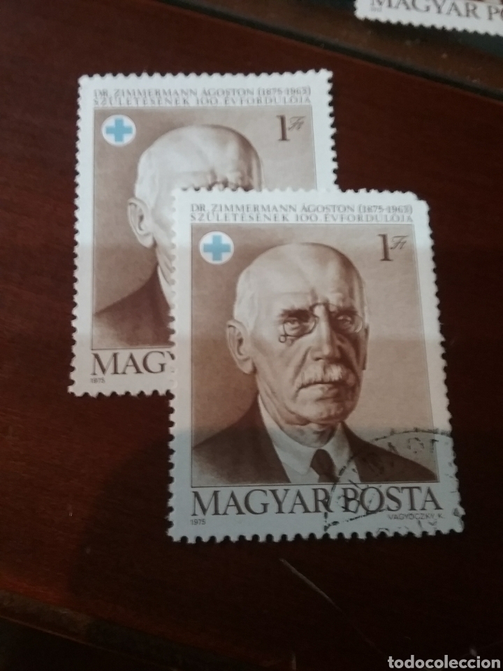 Sellos: Sellos de Hungr&iacute;a (Magyar P.) mtdos/1975/I Cent nacimiento Agosto/famoso/veterinario/anatomia