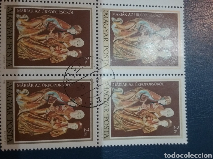 Sellos: Sellos de Hungr&iacute;a (Magyar P.) mtdoa/1980/Esculturas religion siglo XV/arte/sepulcro/3 Marias/apostol