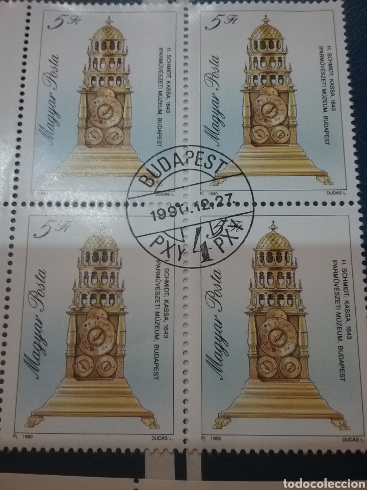 Sellos: Sellos de Hungr&iacute;a (Magyar P.) mtdos/1990/Relojes antiguos/arte/artesania/libro/aguila/ca&ntilde;on/soldado/