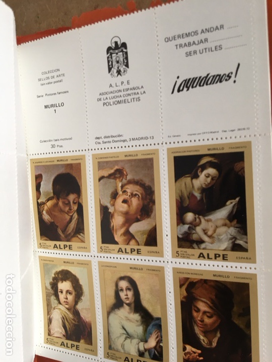 Sellos: Colección sellos de Arte. Pintores famosos. Serie A. ALPE. Asociación Española Lucha poliomielitis - Foto 7 - 184360950