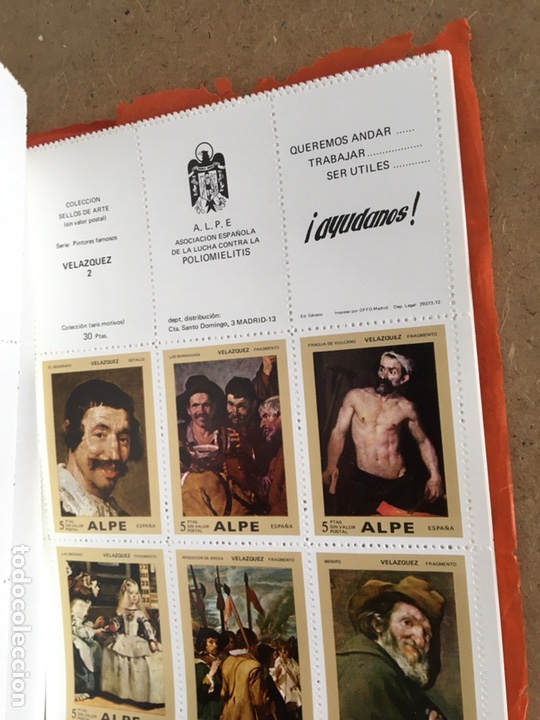 Sellos: Colección sellos de Arte. Pintores famosos. Serie A. ALPE. Asociación Española Lucha poliomielitis - Foto 8 - 184360950