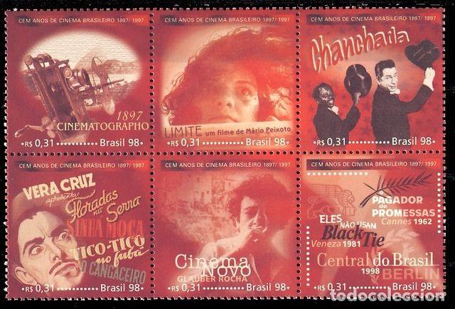 Sellos: BRASIL. 100 A&Atilde;�OS DE CINE. - Foto 1