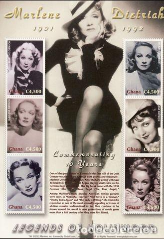 Sellos: GHANA. MARLENE DIETRICH. ( II ) - Foto 1