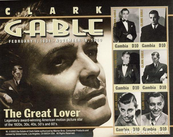 Sellos: GAMBIA. CLARK GABLE. - Foto 1
