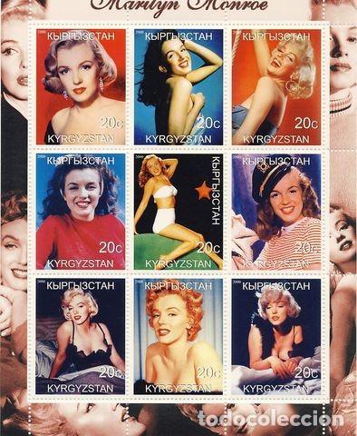 Sellos: KIRGYZSTAN. MARILYN  MONROE. - Foto 1