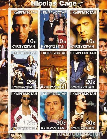Sellos: KIRGYZSTAN. NICOLAS CAGE - Foto 1