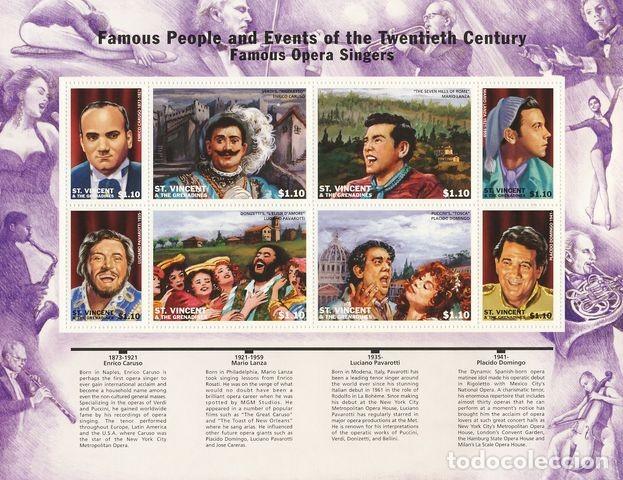 Briefmarken: SAN VICENTE & GRANADINES. GRANDES TENORES
