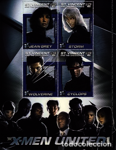 Briefmarken: SAN VICENTE & GRANADINES. X-MEN ( I )