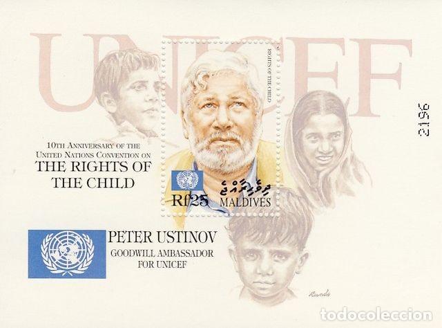 Sellos: MALDIVAS. PETER USTINOV. - Foto 1