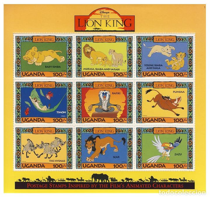 Sellos: UGANDA. EL REY LEON - Foto 1