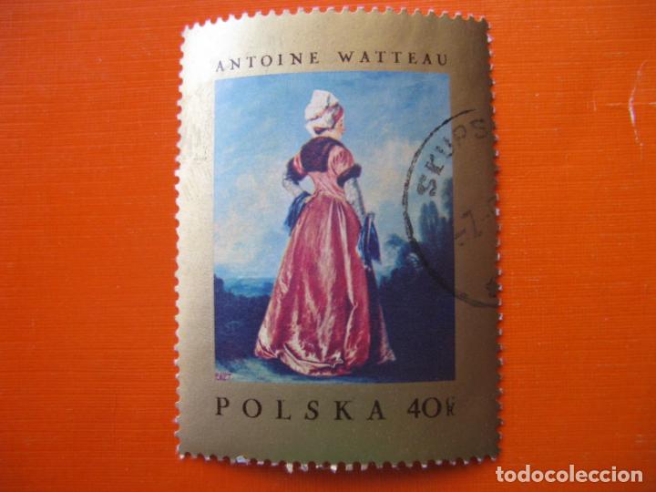 Sellos: -polonia 1967, obra de a.watteau, Yvert 1661