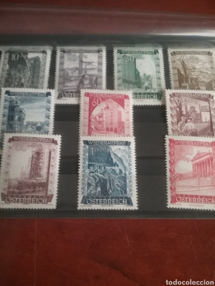 Timbres: Sellos Austria (Osterreich) nuevos +/- se&ntilde;al charnela/1948/Edificios/arquitectura/trabajos/arte/cons