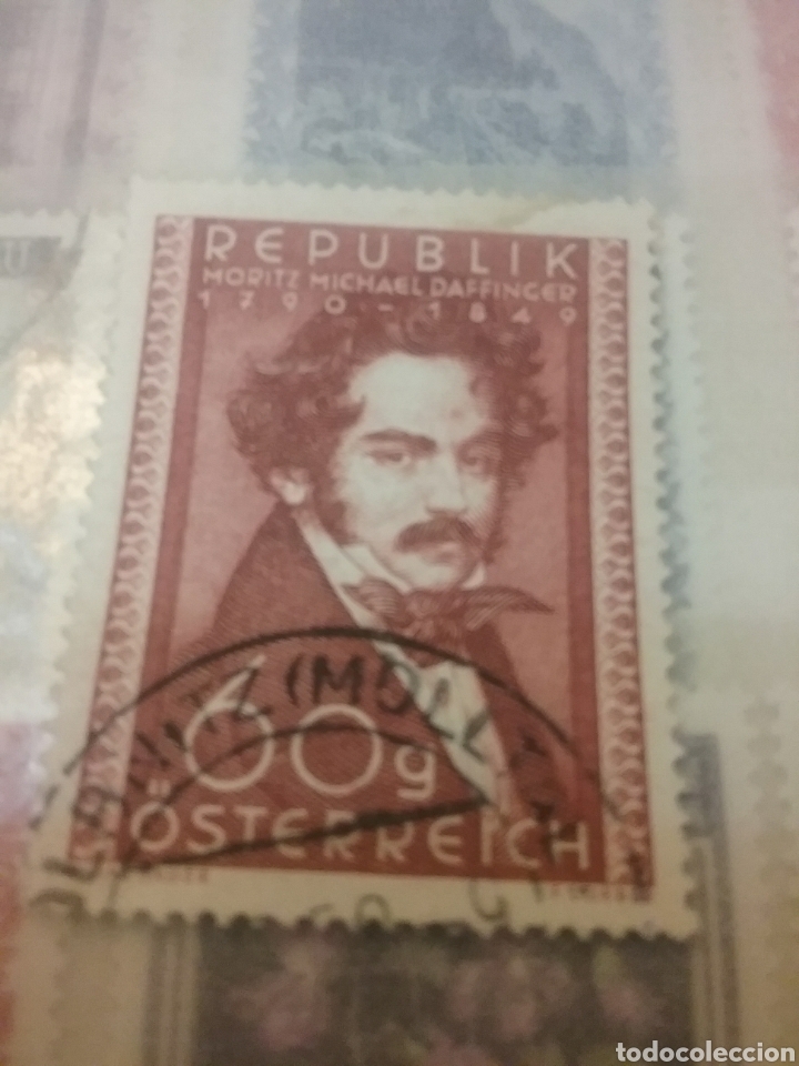 Timbres: Sellos Austria (Osterreich) nuevos/1950/Aniver/nacito/Moritz/Daffinger/arte/famoso/gente/escultor/mi