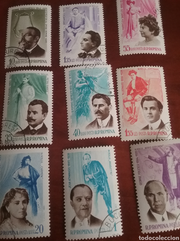 Briefmarken: Sellos R. Rumania (P. Romana) mtdos/1964/opera/escenas/gente/famasos/trajes/arte/cultura