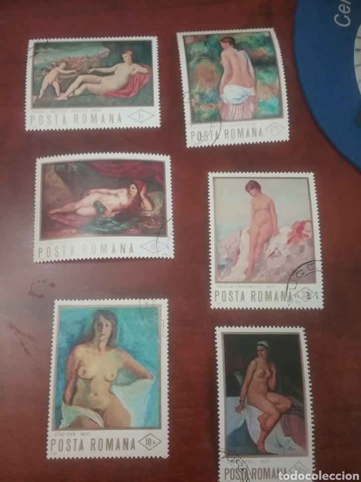 Timbres: Sellos R. Rumania (P. Romana) mtdos/1971/arte/denudos/cuadros/mujeres