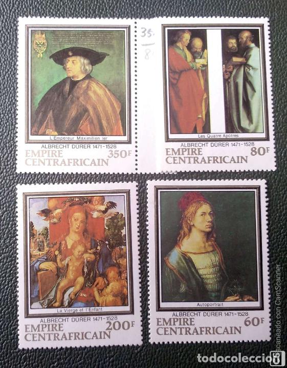 Stamps: Centroafricana. 350/53 Obras de Durero: Autoretrato, Los cuatro ap&oacute;stoles, la Virgen y el Ni&ntilde;o, Empe