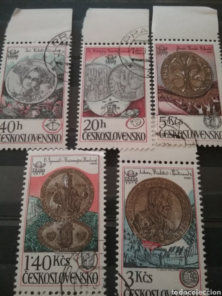 Briefmarken: Sellos R. Checoslovaquia mtdos/1978/ceca/fabrica/monedas/reyes/flora/flores/gente/dunero/historia/ar