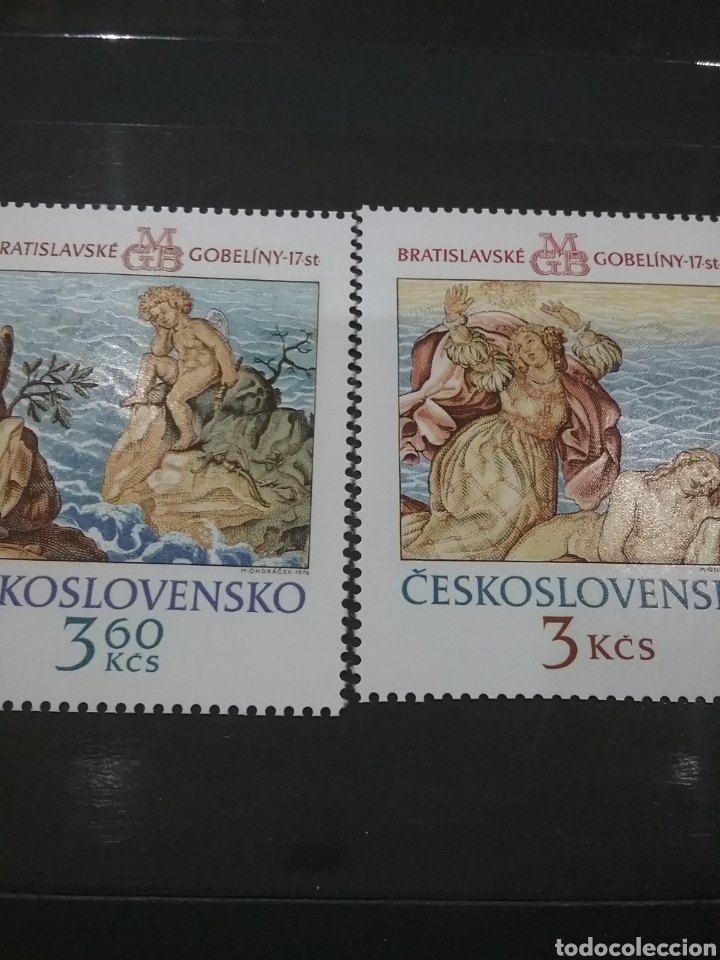 Briefmarken: Sellos R. Checoslovaquia nuevo/1976/tapices/arte/artesania/obras/leyendas/constumbres/hero/leandra