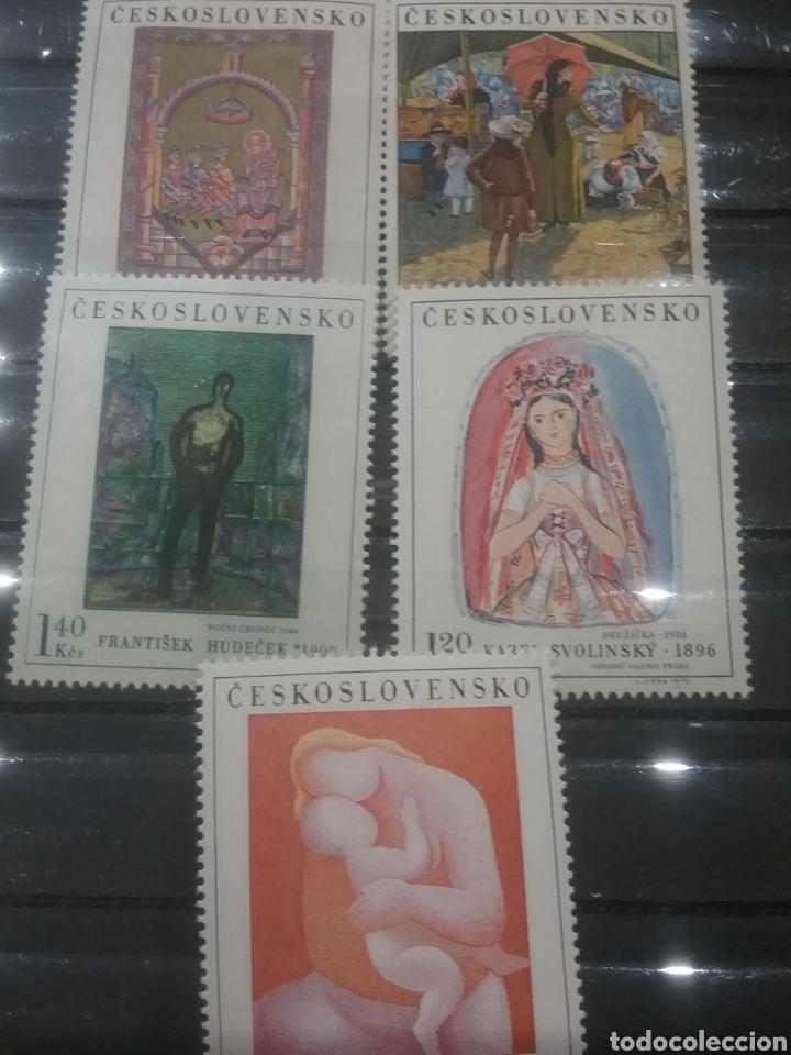 Briefmarken: Sellos R.Checoslovaquia nuevos/1970/arte/cuadros/pinturas/aodracion/religion/madre/novia/ni&ntilde;os/