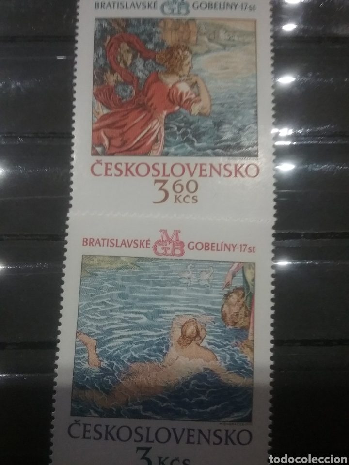 Briefmarken: Sellos R. Checoslovaquia nuevo/1975/tapices/arte/artesania/obras/leyendas/constumbres/hero/leandra