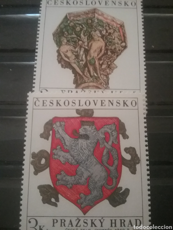 Briefmarken: Sellos R. Checoslovaquia nuevo/1972/tesoros/capitel/catedral/Adan/Eva/escudo/animales/heraldico/arte