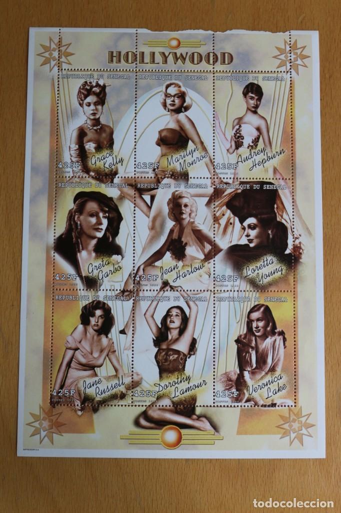 Timbres: HOLLYWOOD, ESTRELLAS, ACTRICES SENEGAL 1999