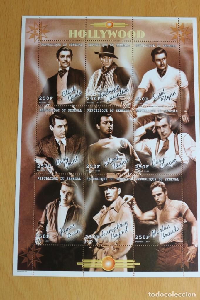 Timbres: HOLLYWOOD, ESTRELLAS ACTORES, SENEGAL 1999