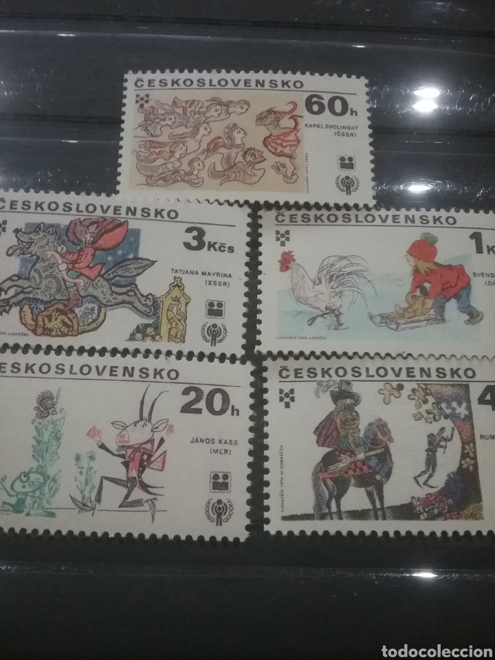 Briefmarken: Sellos R. Checoslovaquia nuevo/1979/ilustracion/libro/infantil/caballo/principe/ni&ntilde;o/animales/gigant