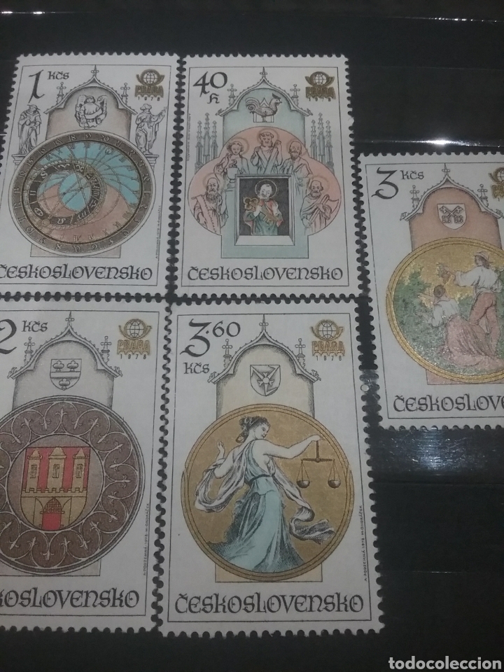 Briefmarken: Sellos R. Checoslovaquia nuevo/1978/Relojes/astronomico/zodiaco/flores/santos/religion/escudo/armas