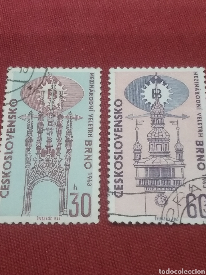 Stamps: Sellos R. Checoslovaquia mtdos/1963/Porton/torre/puerta/g&oacute;tico/arte/edificios/arquitectura/guberna/