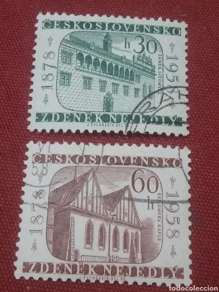 Stamps: Sellos R. Checoslovaquia mtdos/1958/Castillo/Capilla/Belen/Aniv./Musica/Compositor/arte/arquitectura