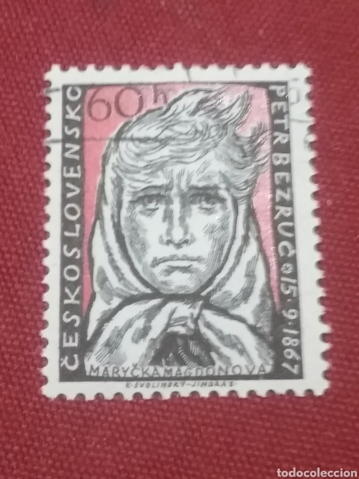 Stamps: Sellos R. Checoslovaquia mtdos/1957/Aniversario/Poetisa/escritora/arte/artista/famosos/personajes/ge