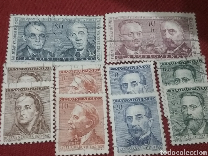 Stamps: Sellos R. Checoslovaquia mtdos/1962/personajes/botanico/escritora/compositor/gente/famosos/