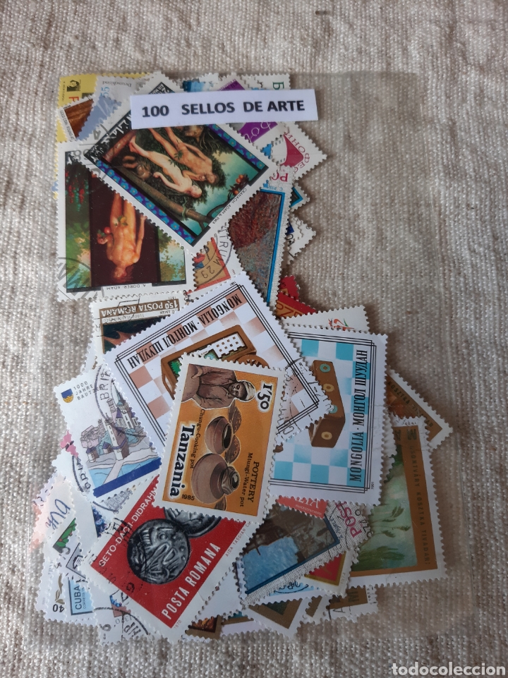 Sellos: ARTE TEM&Aacute;TICA 100 SELLOS MATASELLOS - Foto 1