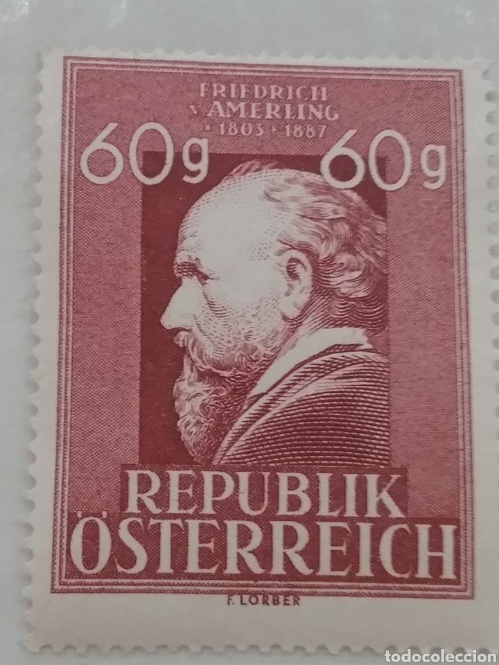 Sellos: Sellos Austria (Osterreich) nuevos/1948/gente/famosos/personalidades/retrato/pintor/arte/artista/