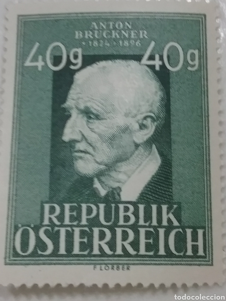 Selos: Sellos Austria (Osterreich) nuevos/1949/celebridades/compositor/Anton/Bruckner/arte/retrato/organita