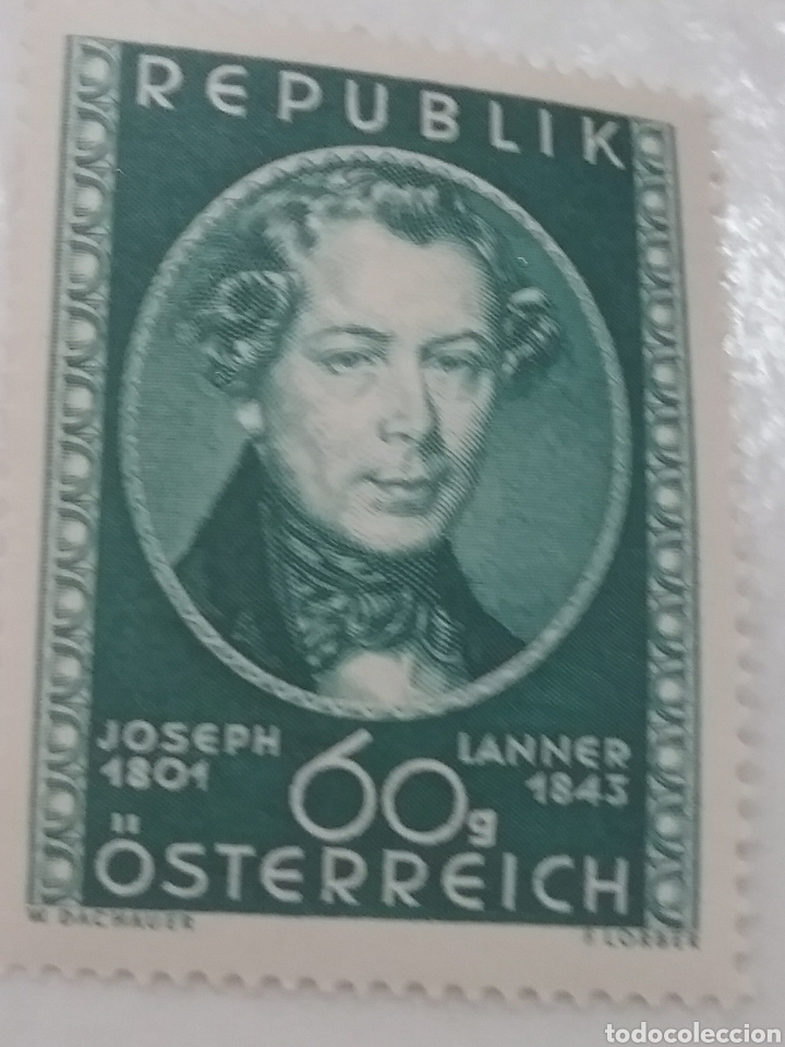 Briefmarken: Sellos Austria (Osterreich) nuevos/1951/Josef/Lanned/compositor/artista/arte/musica/vals/retrato/gen