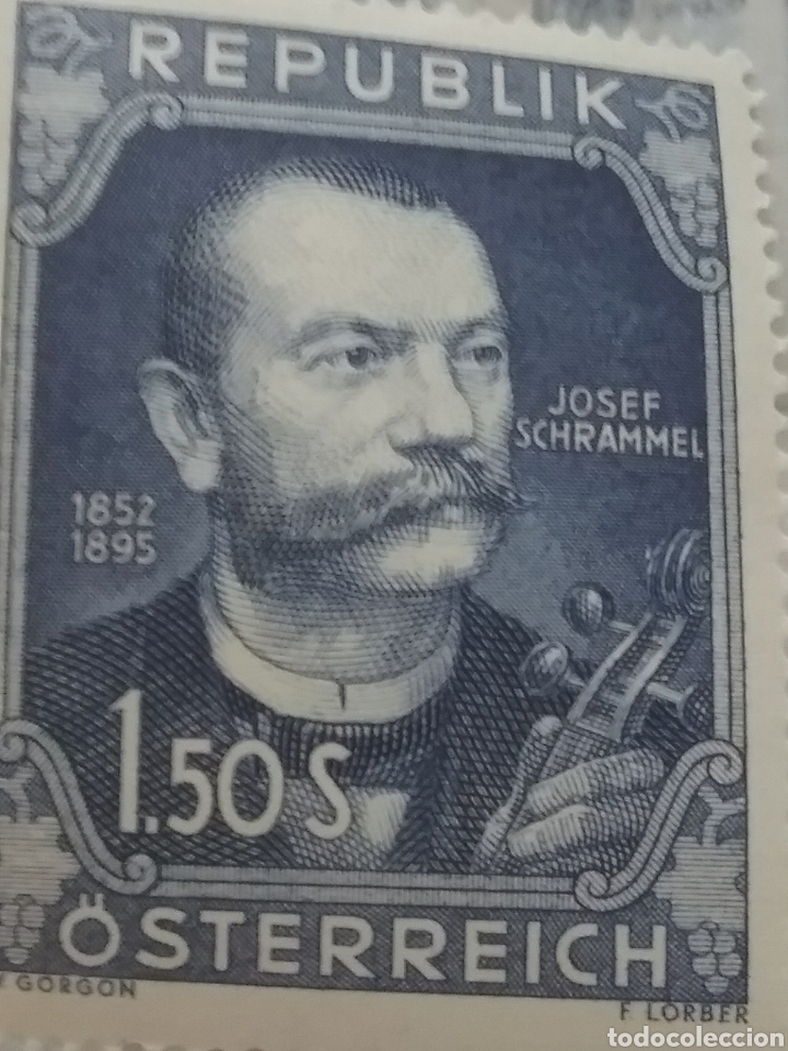 Briefmarken: Sellos Austria (Osterreich) nuevos/1952/Josef/Schrammel/musico/arte/compositor/artista/gente/famoso/