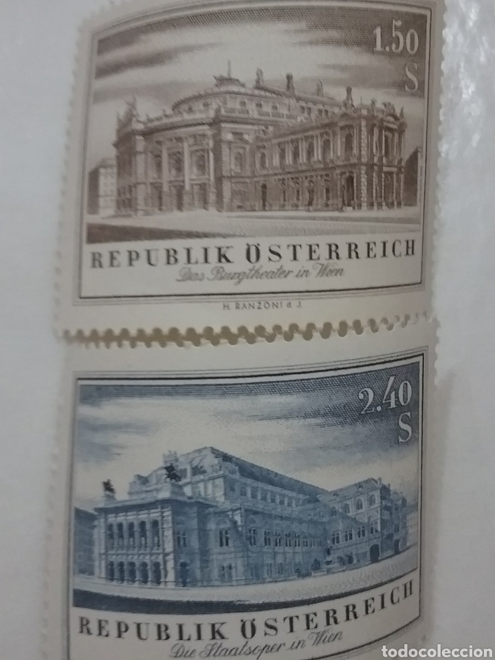 Sellos: Sellos Austria (Osterreich) nuevo/1955/arte/arquitectura/edificios/teatro/opera/gubernamental/edific - Foto 1