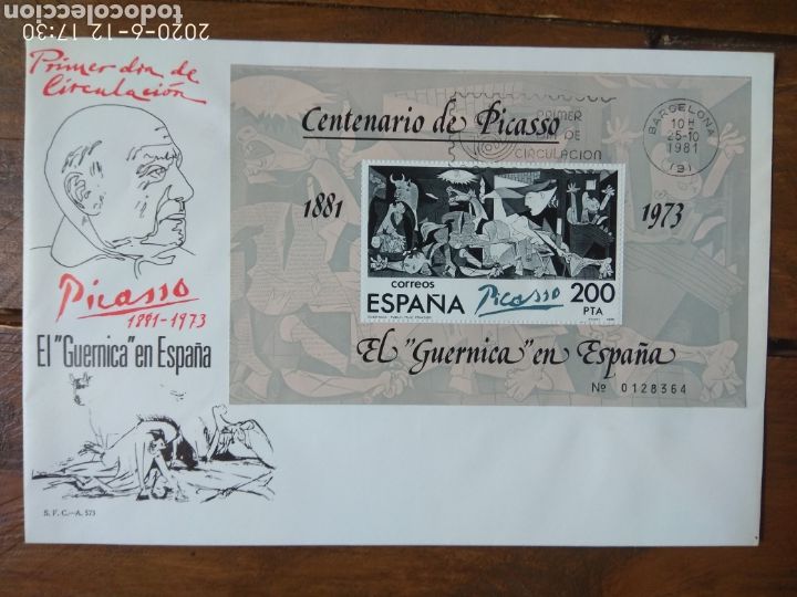 Sellos: Sello Guernica - Centenario Picasso - Foto 1