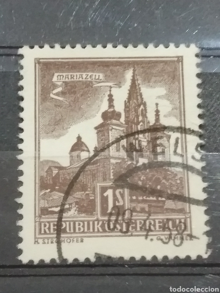 Stamps: Sellos Austria (Osterreich) mtdos/marron oscuro/1957/Basilica Mariazell/edificios/arquitectura/relig
