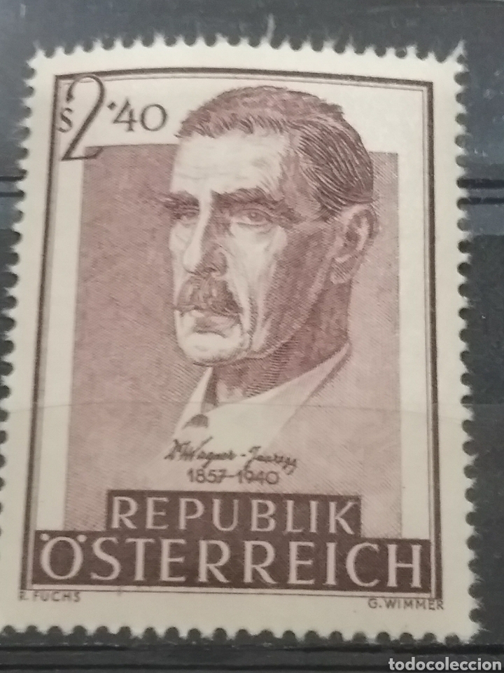Stamps: Sellos Austria (Osterreich) nuevo/1957/medico/Julius/Wagner-Jauregg/ciencia/famoso/ciencia/arte/cult