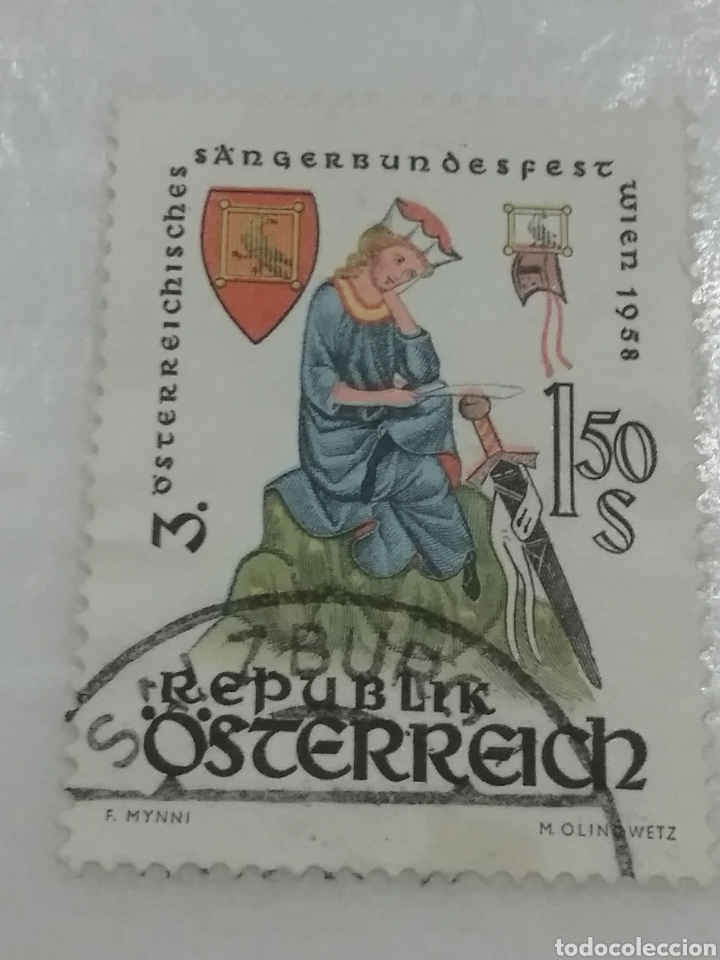 Stamps: Sellos Austria (Osterreich) mtdos/1958/3th/festival/coro/musica/espada/rey/animal/heraldicos/escud/m