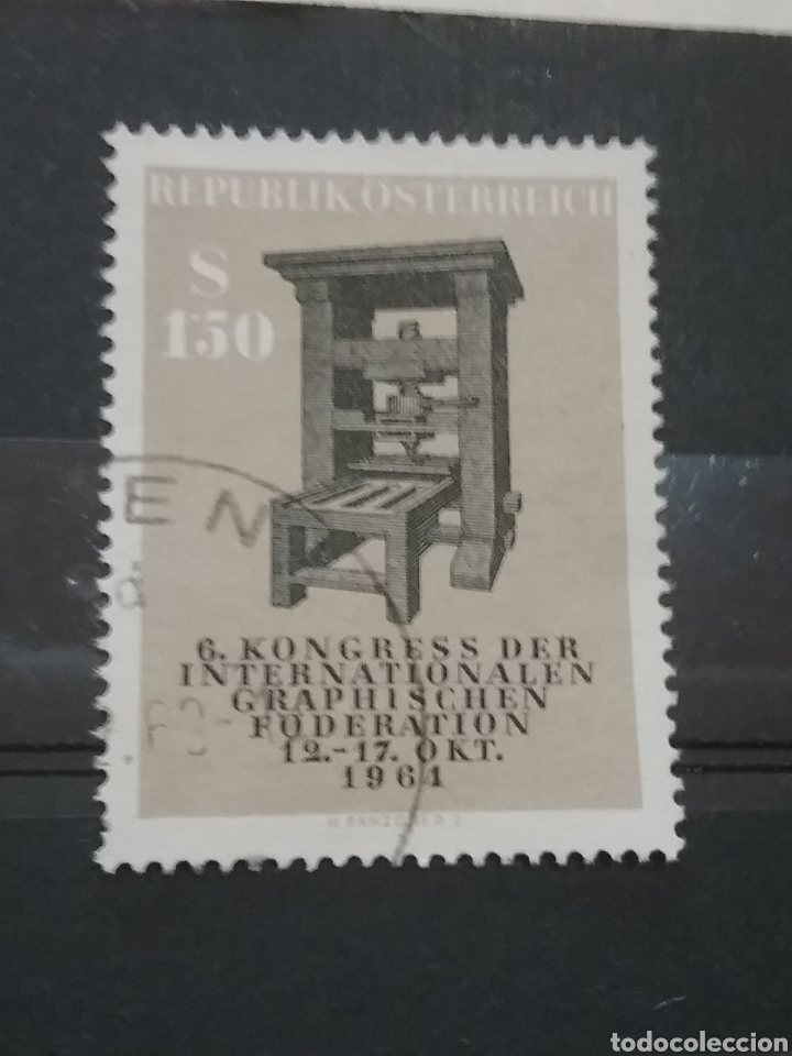 Stamps: Sellos Austria (Osterreich) mtdos/1964/artes/graficas/congreso/imprenta/escritura/cultura/libro/