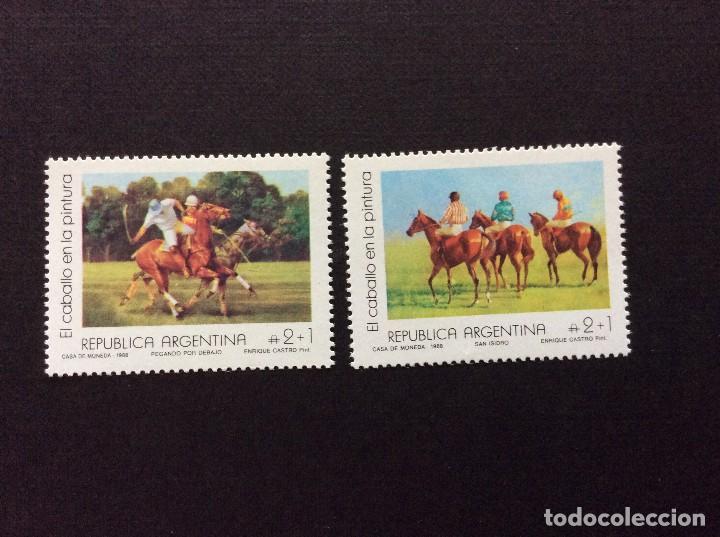 Stamps: PINTURA.ARGENTINA N&ordm; YVERT 1640/1** A&Ntilde;O 1988. EL CABALLO EN LA PINTURA. SELLOS SUELTOS. CON CHARNELA