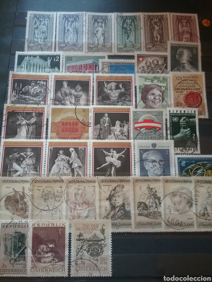 Sellos: Sellos Austria (Osterreich) mtdos/1969/A&ntilde;o Completo/arte/religion/opera/arquitectura/militar/soldado
