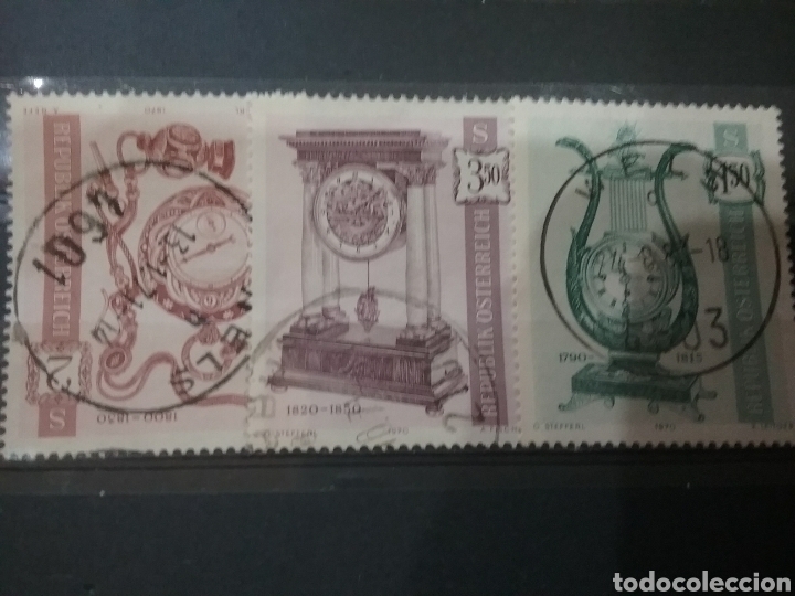 Stamps: Sellos Austria (Osterreich) mtdos/1970/Arte/artesano/artesania/relojes/antiguos/tesoros/
