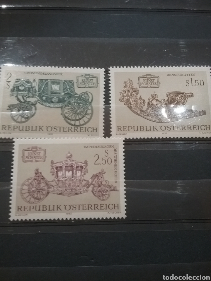 Briefmarken: Sellos Austria (Osterreich) nuevo/1972/tesoros/arte/artesania/vehiculos/carrozas/carruaje/transporte